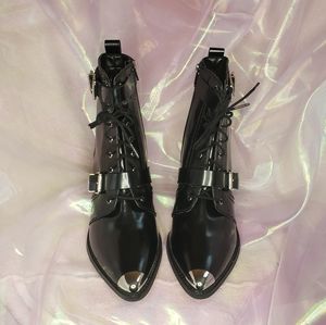 ASOS DESIGN Rythmic premium leather western boot